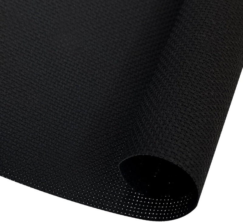 Zhenqing 14 Count Black Aida Cloth Cross Stitch Fabric - Extra Large 30x35 inch (75x90cm) - 100% Cotton for Big Embroidery Projects - Image 1